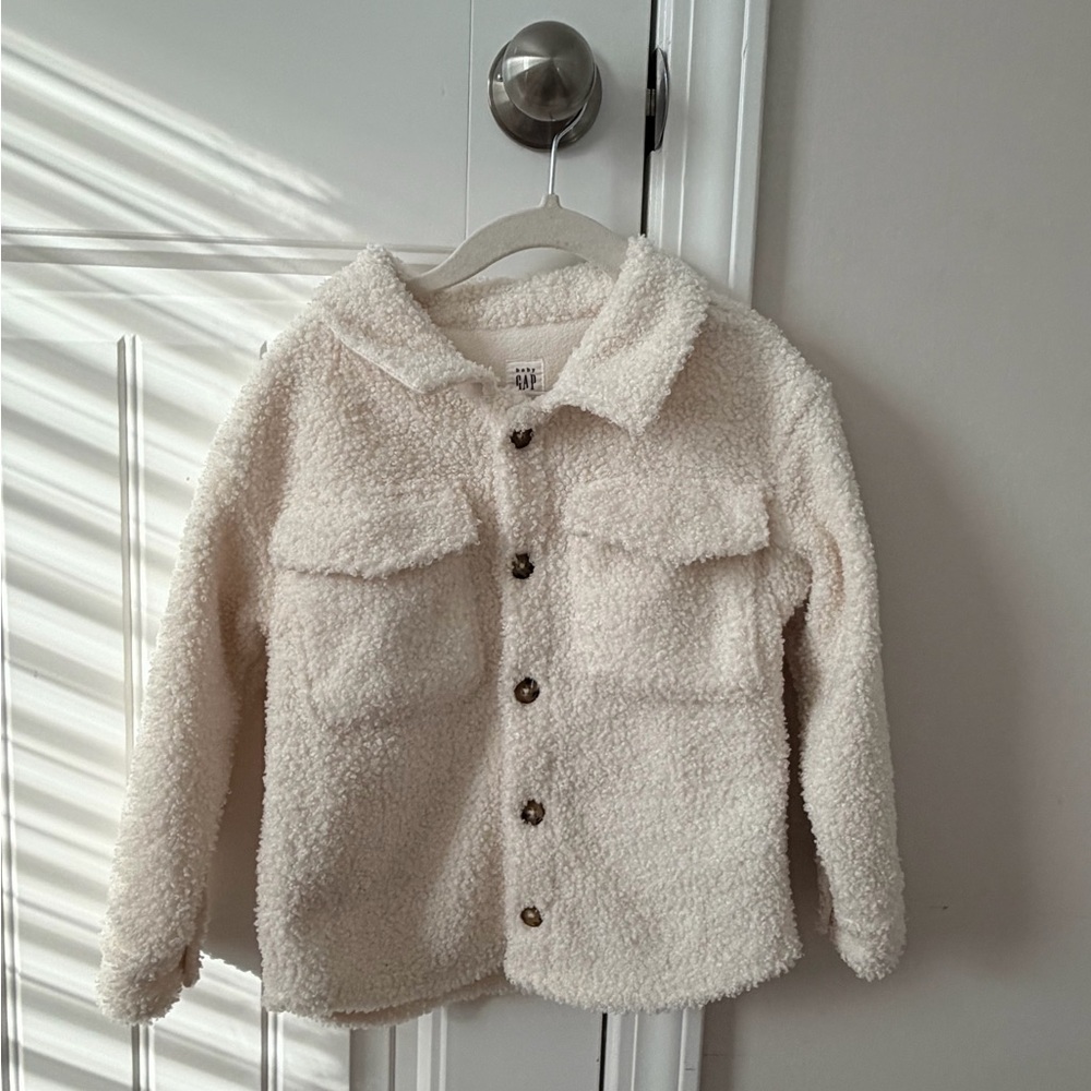 GAP Cream Sherpa Toddler Jacket